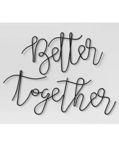 Better Together Wire Wall Art Black
